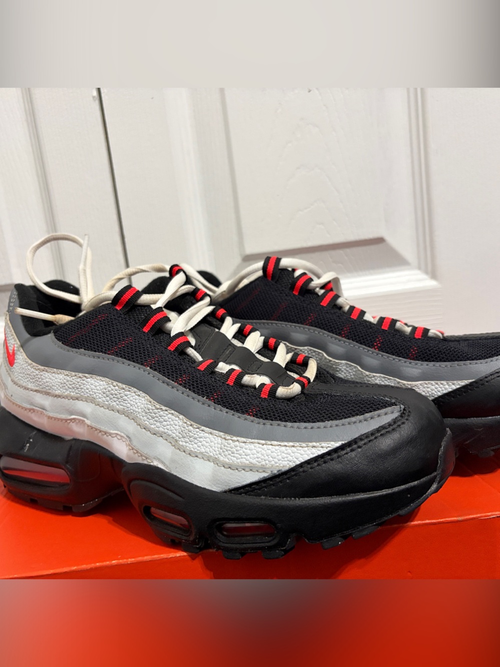 Nike Kids Black, Gray and Red Air-Inspired Sneakers
